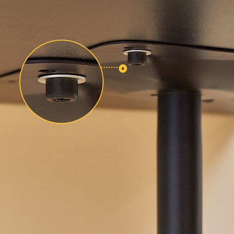 Table à manger de style industriel Table à manger standard à la hauteur avec base de piédestal pour la maison