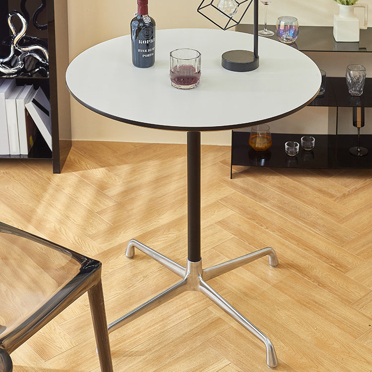 Table à manger de style industriel Table à manger standard à la hauteur avec base de piédestal pour la maison