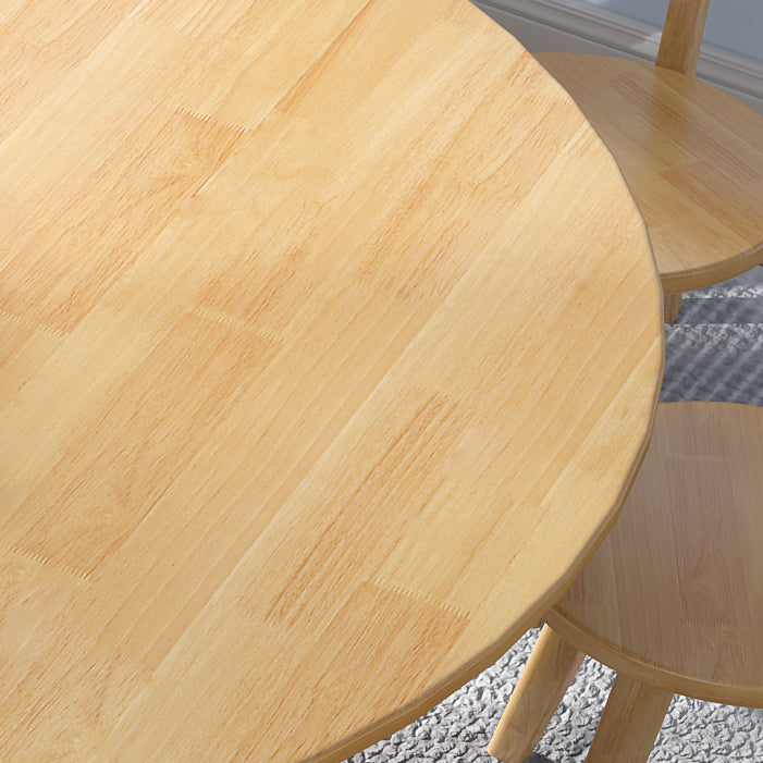 Modern Style Dining Table Round Rubberwood Dining Table for Home Use