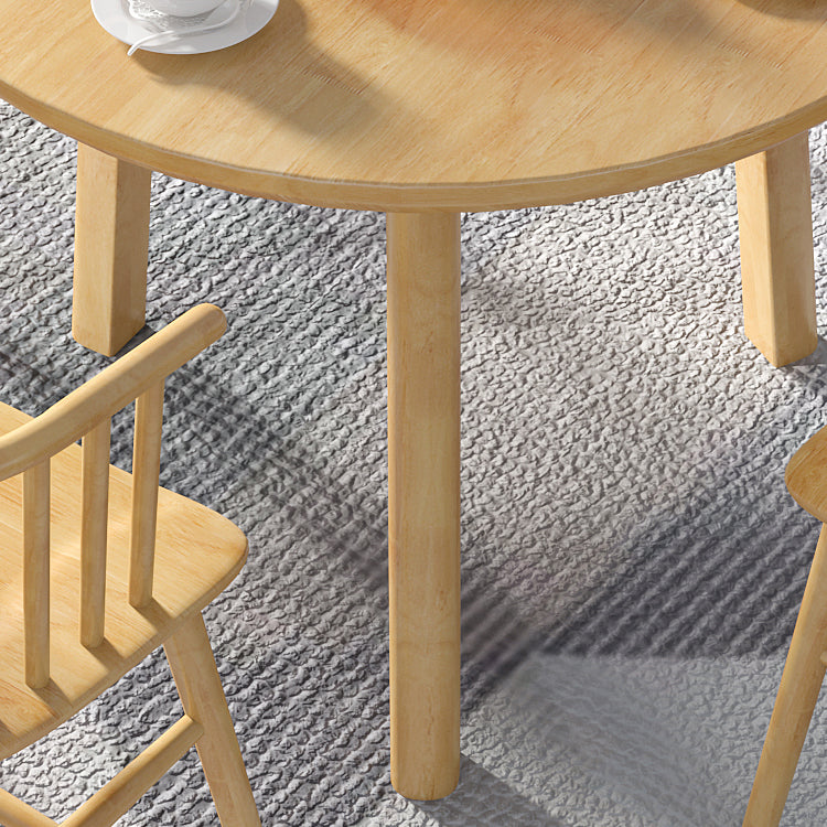 Modern Style Dining Table Round Rubberwood Dining Table for Home Use
