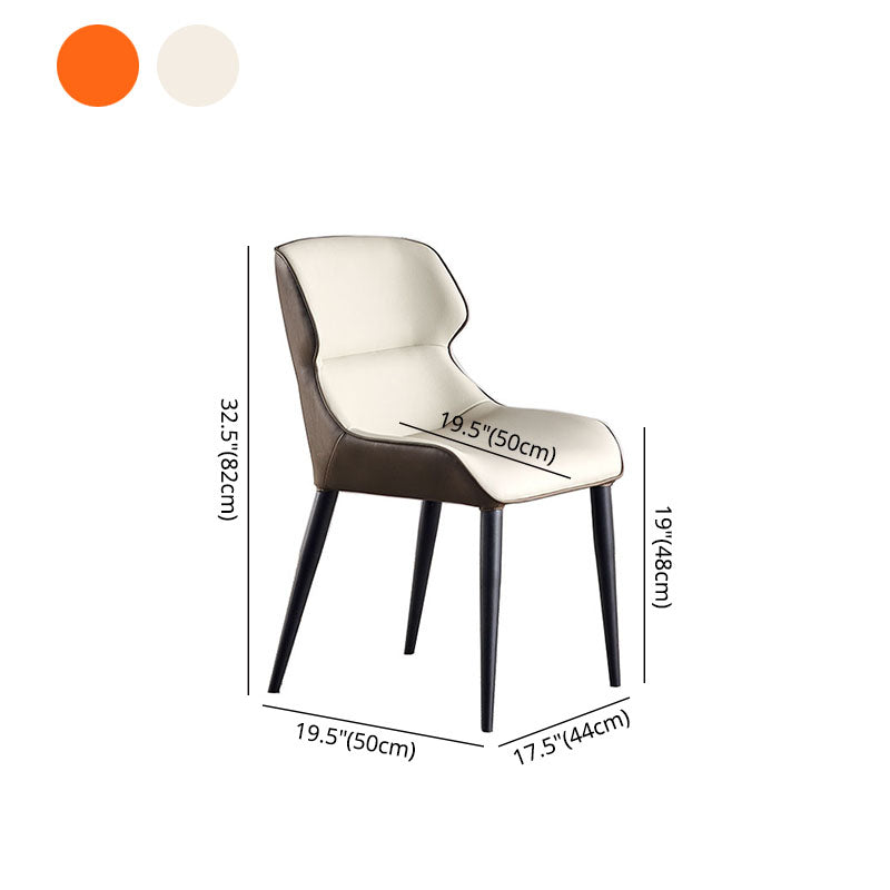 Contemporary Style Leather Dining Chairs Wingback Chair for Kitchen