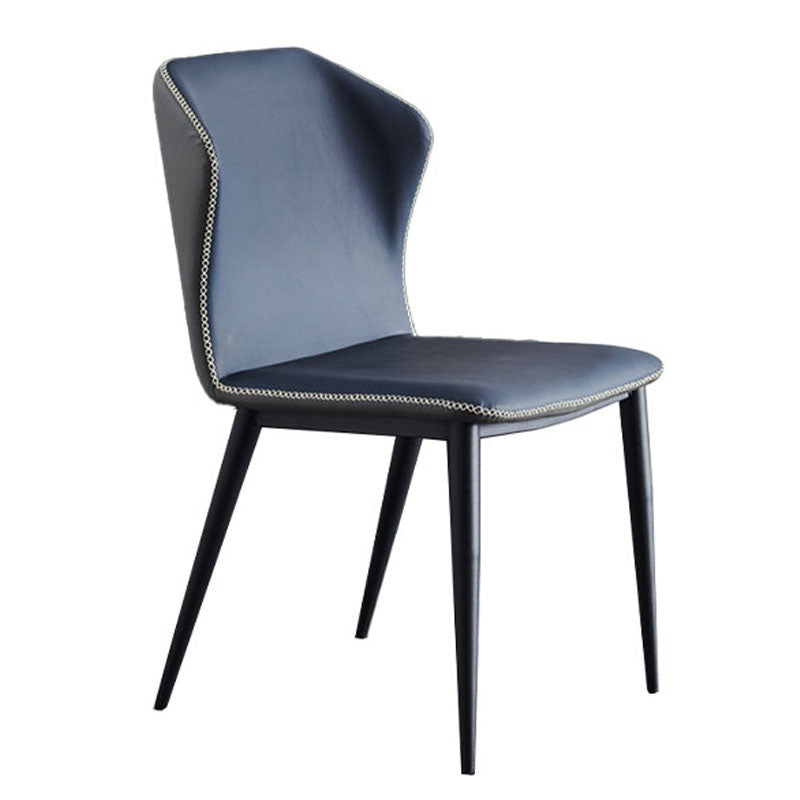 Minimalist Style Wingback Parsons Chair Leather Dining Chairs for Kitchen