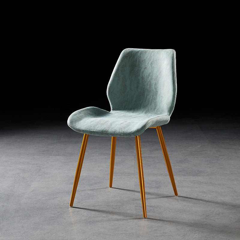 Chaise de salle à manger de style moderne chaise latéral sans bras avec des jambes en métal pour la cuisine