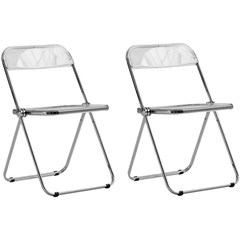 Chaise sans bras de salle à manger en plastique de style industriel, chaises latérales de salle à manger à dos ouvert
