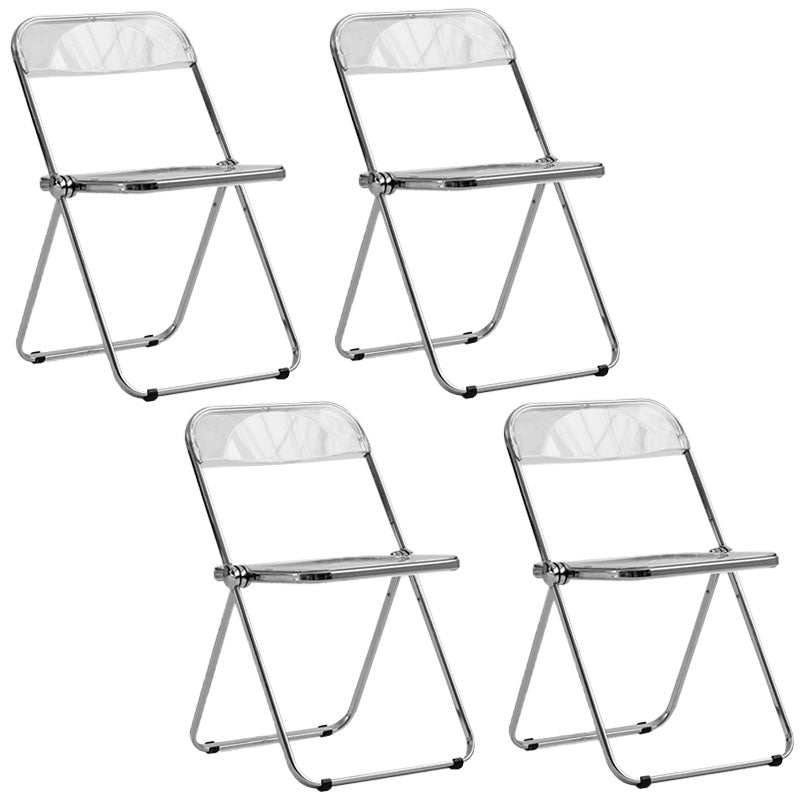 Chaise sans bras de salle à manger en plastique de style industriel, chaises latérales de salle à manger à dos ouvert