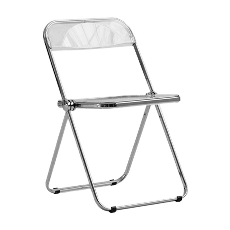 Chaise sans bras de salle à manger en plastique de style industriel, chaises latérales de salle à manger à dos ouvert