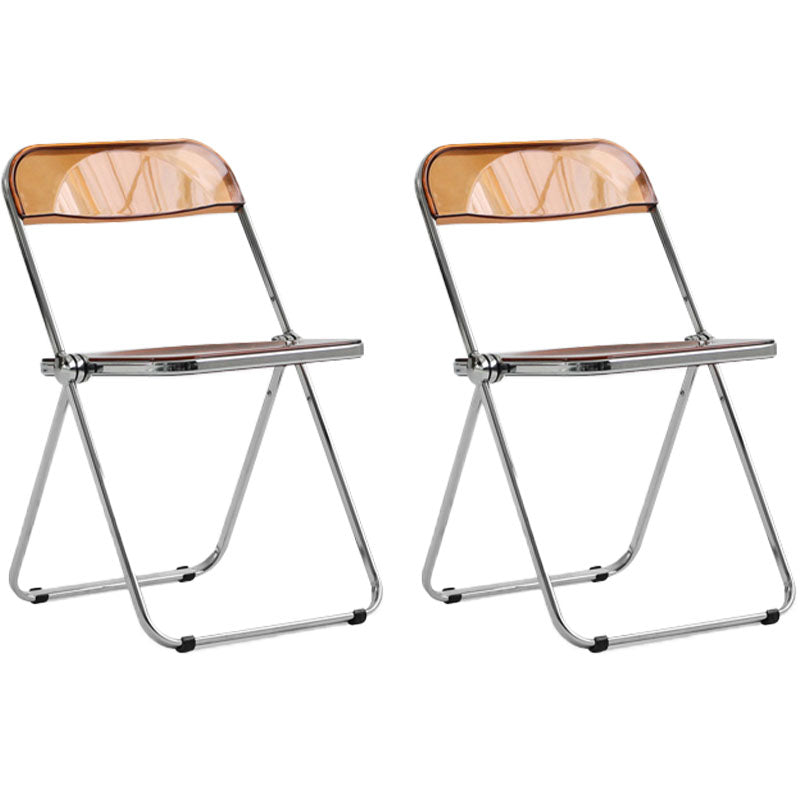 Chaise sans bras de salle à manger en plastique de style industriel, chaises latérales de salle à manger à dos ouvert