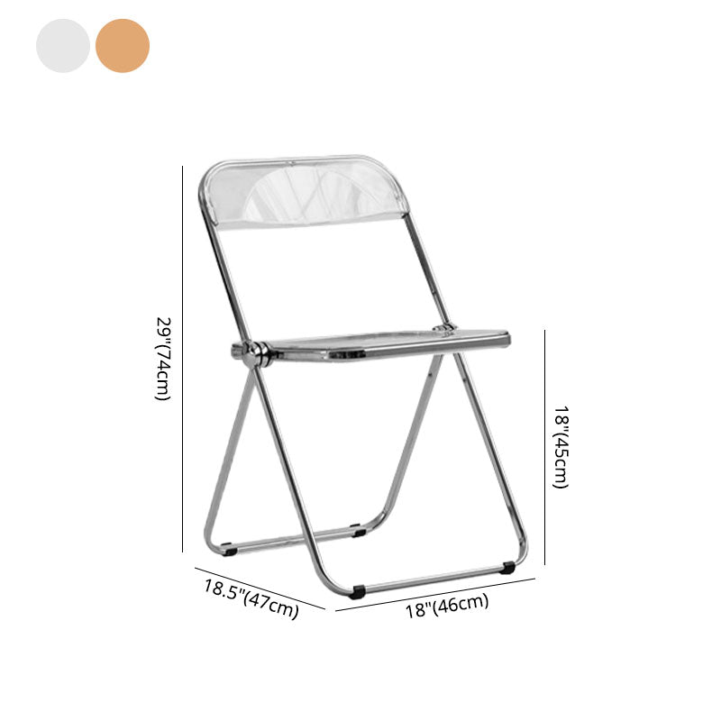Chaise sans bras de salle à manger en plastique de style industriel, chaises latérales de salle à manger à dos ouvert