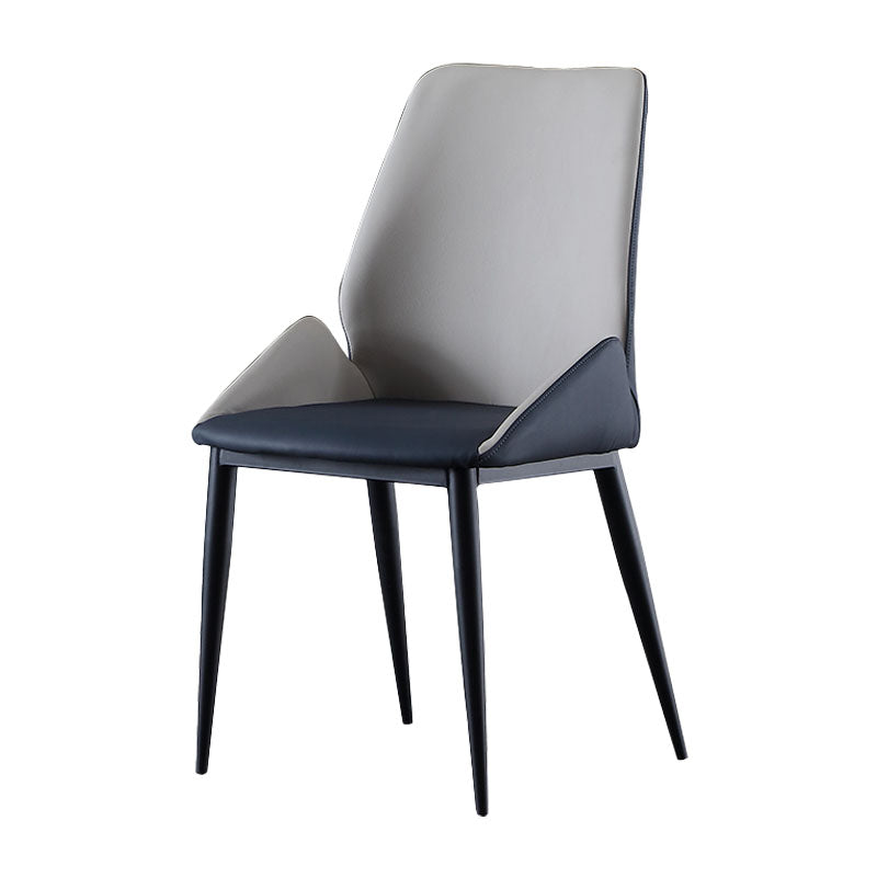 Silla de comedor de metal industrial, sillón de comedor de cuero sintético para uso en restaurantes