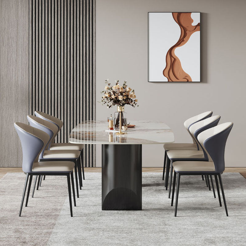 Modern Style Wingback Chairs Leather Dining Chairs for Kitchen