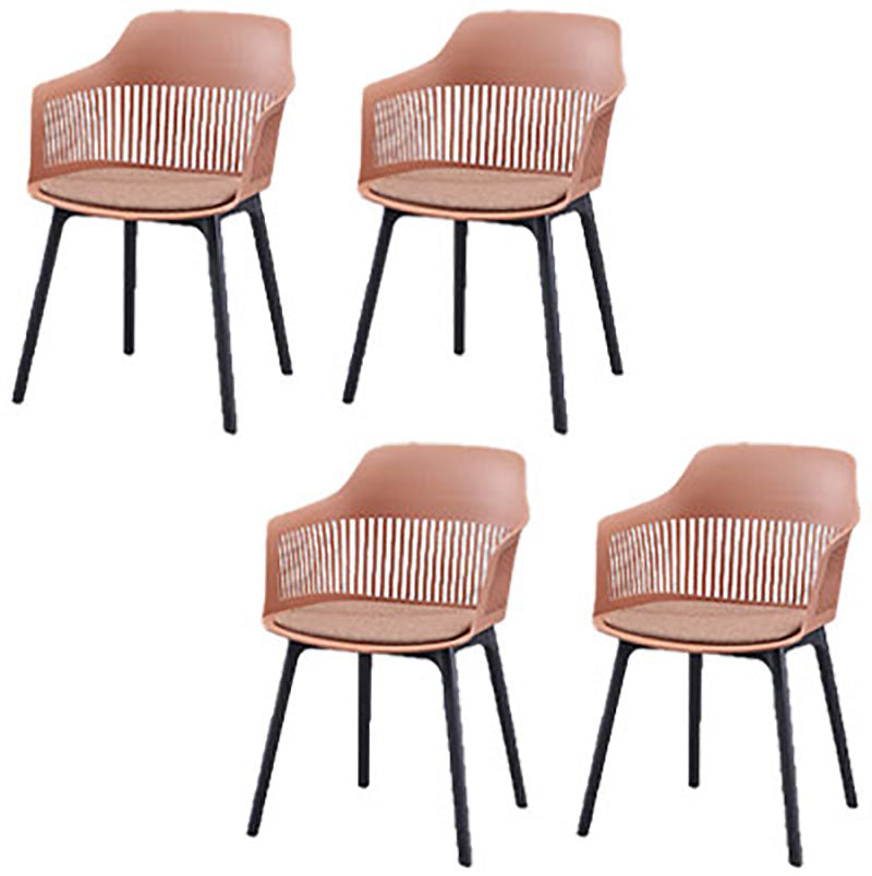 Sillas de comedor de estilo moderno Silla lateral con brazo de plástico para cocina