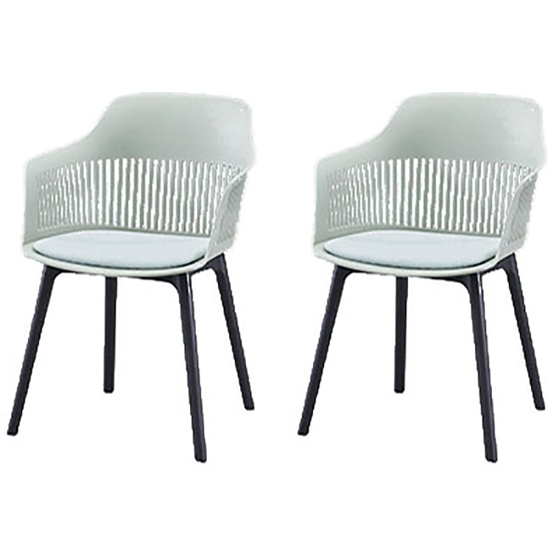 Sillas de comedor de estilo moderno Silla lateral con brazo de plástico para cocina