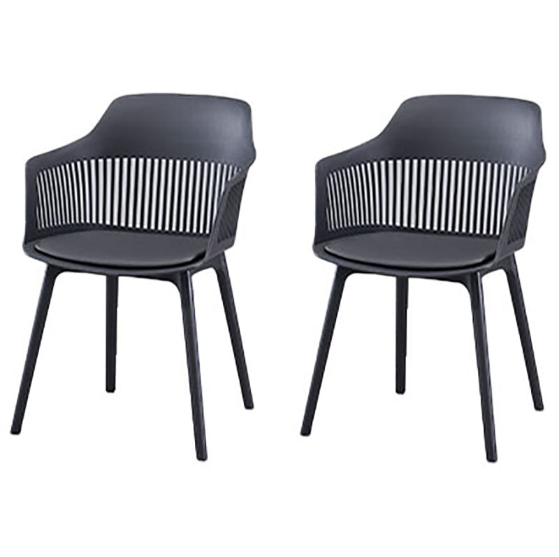 Sillas de comedor de estilo moderno Silla lateral con brazo de plástico para cocina