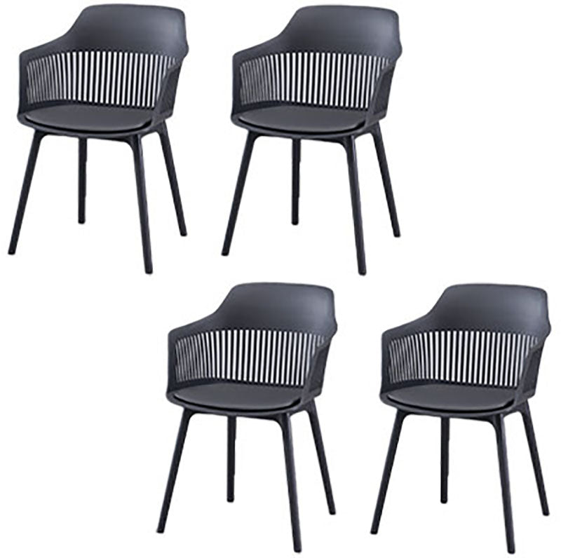 Sillas de comedor de estilo moderno Silla lateral con brazo de plástico para cocina
