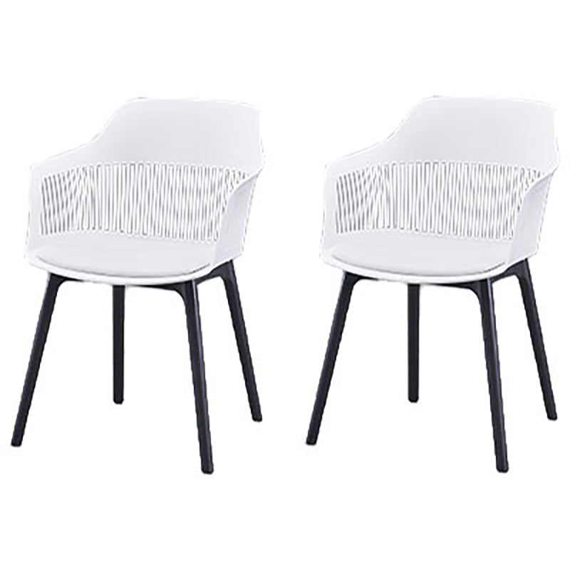 Sillas de comedor de estilo moderno Silla lateral con brazo de plástico para cocina