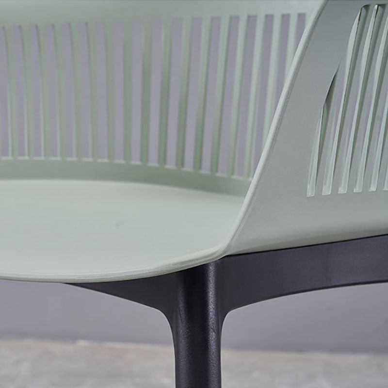 Sillas de comedor de estilo moderno Silla lateral con brazo de plástico para cocina