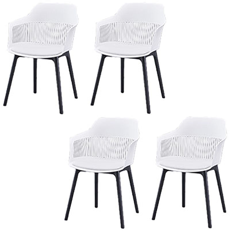 Sillas de comedor de estilo moderno Silla lateral con brazo de plástico para cocina