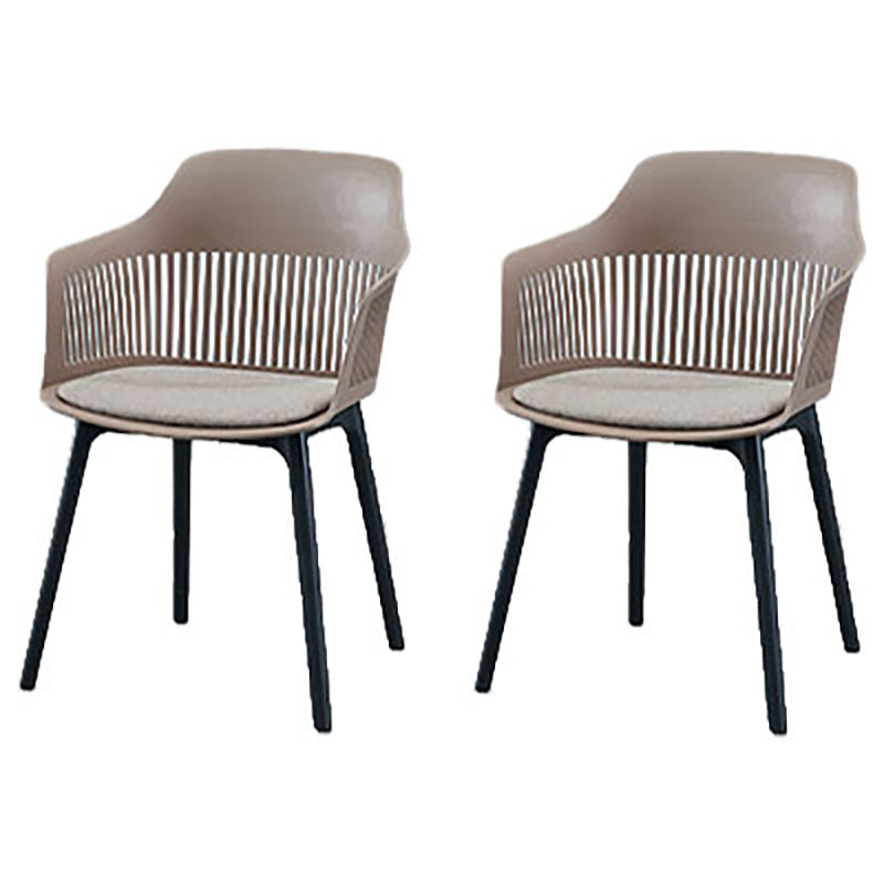 Sillas de comedor de estilo moderno Silla lateral con brazo de plástico para cocina