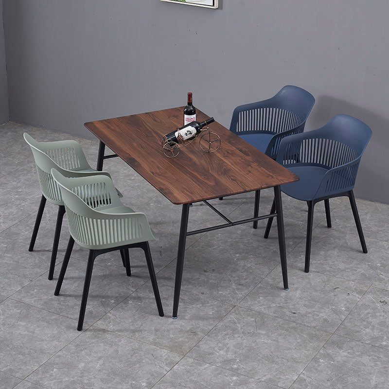 Sillas de comedor de estilo moderno Silla lateral con brazo de plástico para cocina