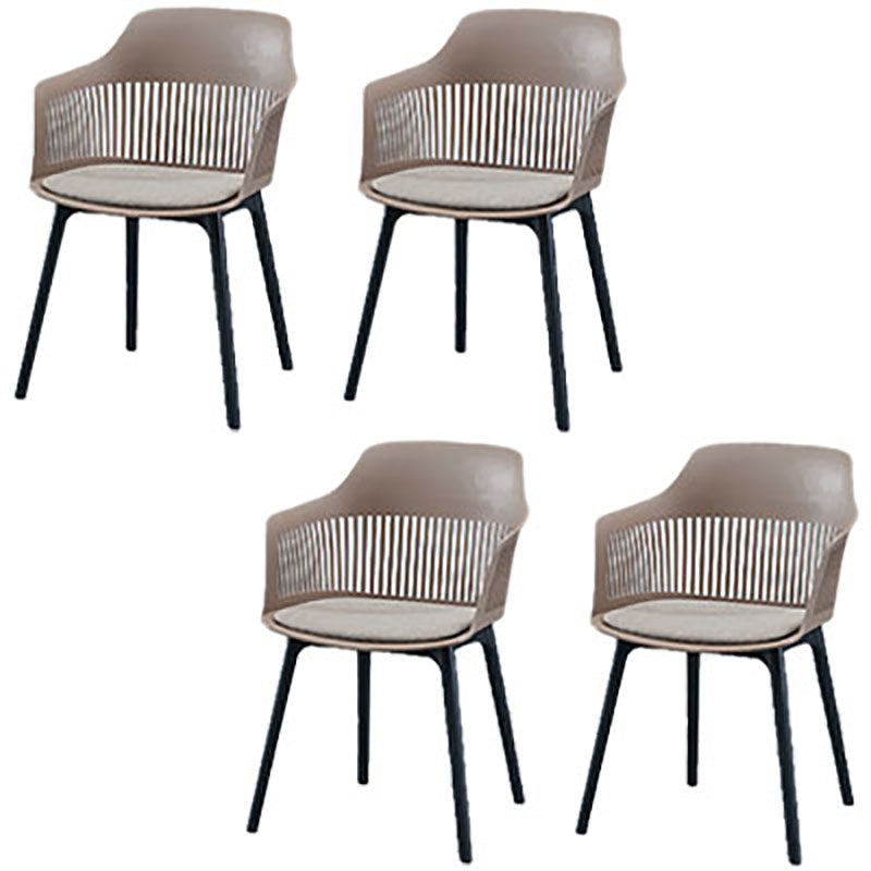 Sillas de comedor de estilo moderno Silla lateral con brazo de plástico para cocina