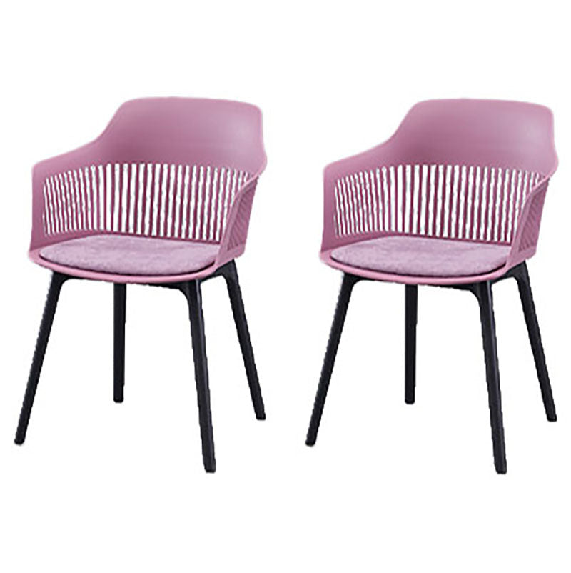 Sillas de comedor de estilo moderno Silla lateral con brazo de plástico para cocina