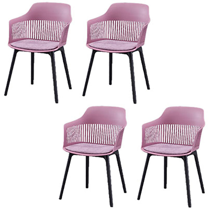Sillas de comedor de estilo moderno Silla lateral con brazo de plástico para cocina