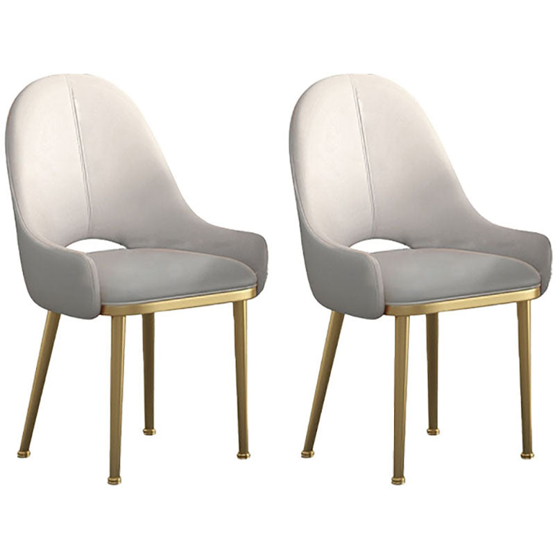 Sillas de comedor de cuero escandinavo, silla tapizada con respaldo sólido para cocina