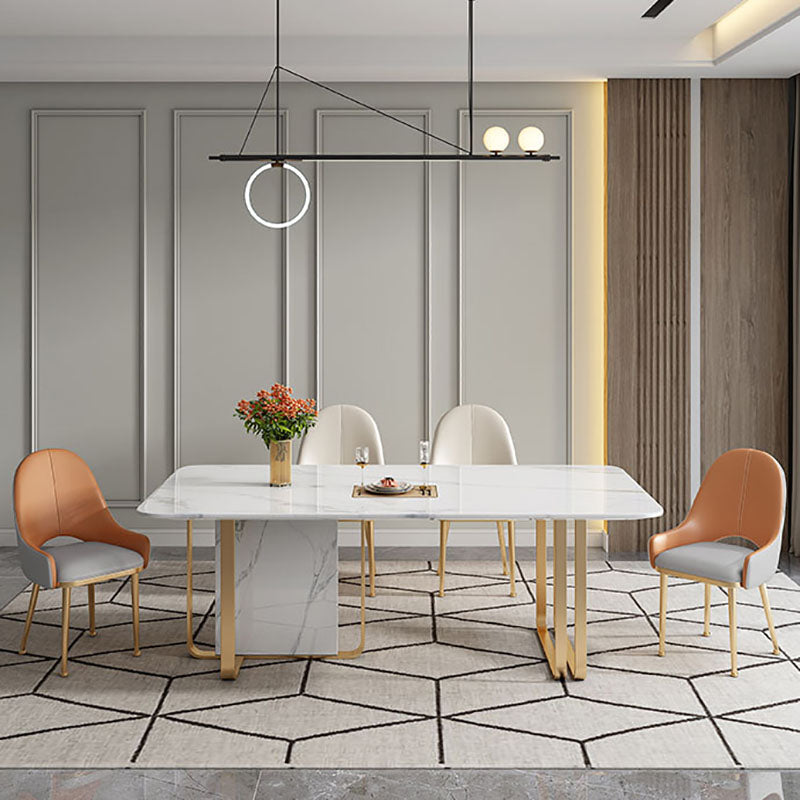 Sillas de comedor de cuero escandinavo, silla tapizada con respaldo sólido para cocina