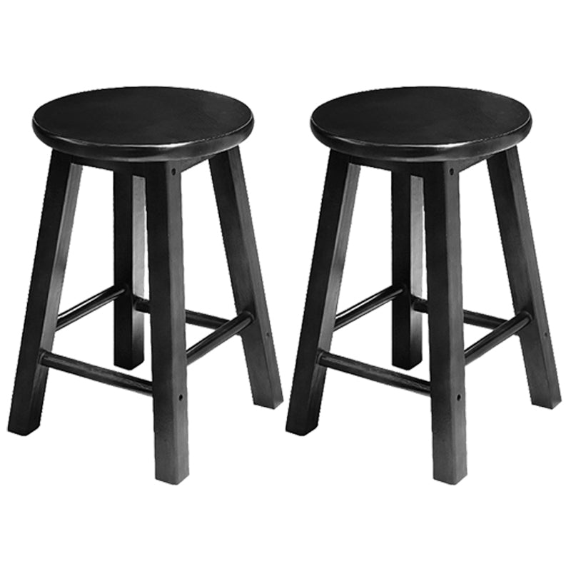 Taburete de bar retro simple de madera industrial Taburete alto interior con asiento redondo