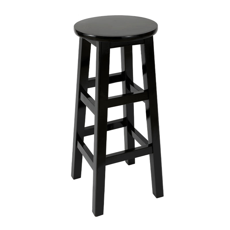 Taburete de bar retro simple de madera industrial Taburete alto interior con asiento redondo