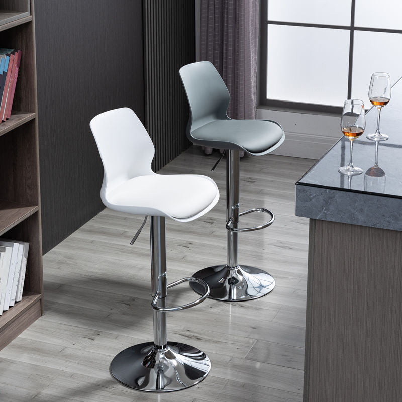 Adjustable Height Metal Plastic Counter Stools Swivel Scandinavian Bar Stools (Set of 3)