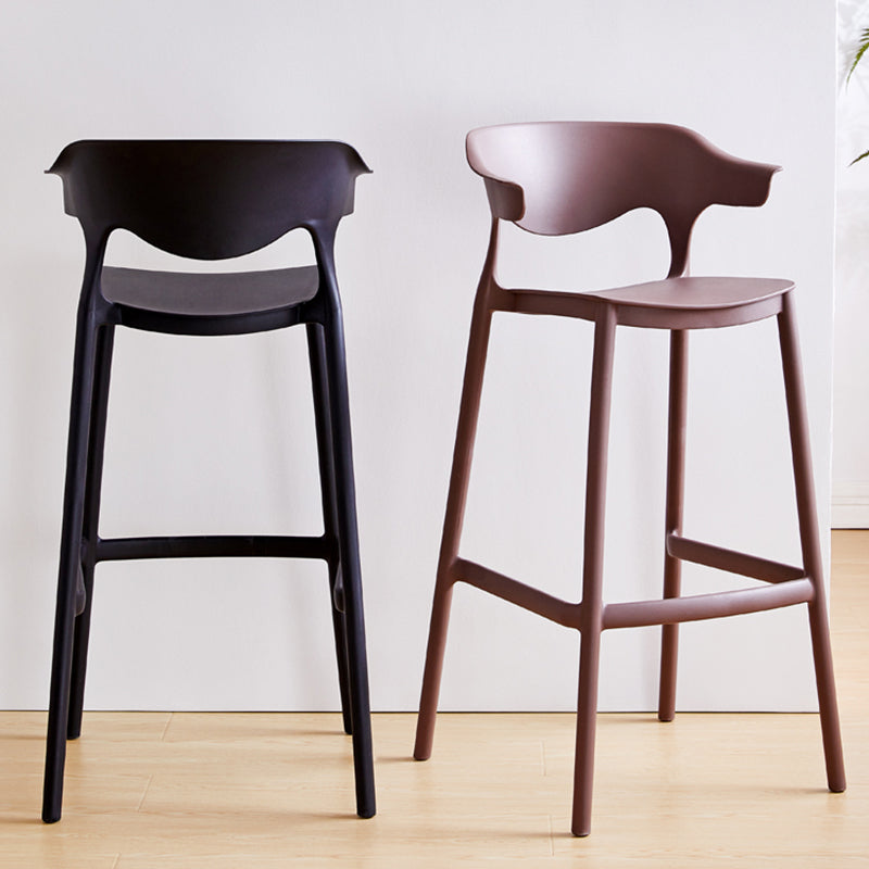 Taburete de mostrador de asiento cuadrado de estilo escandinavo PP PP para barra de cocina para bar