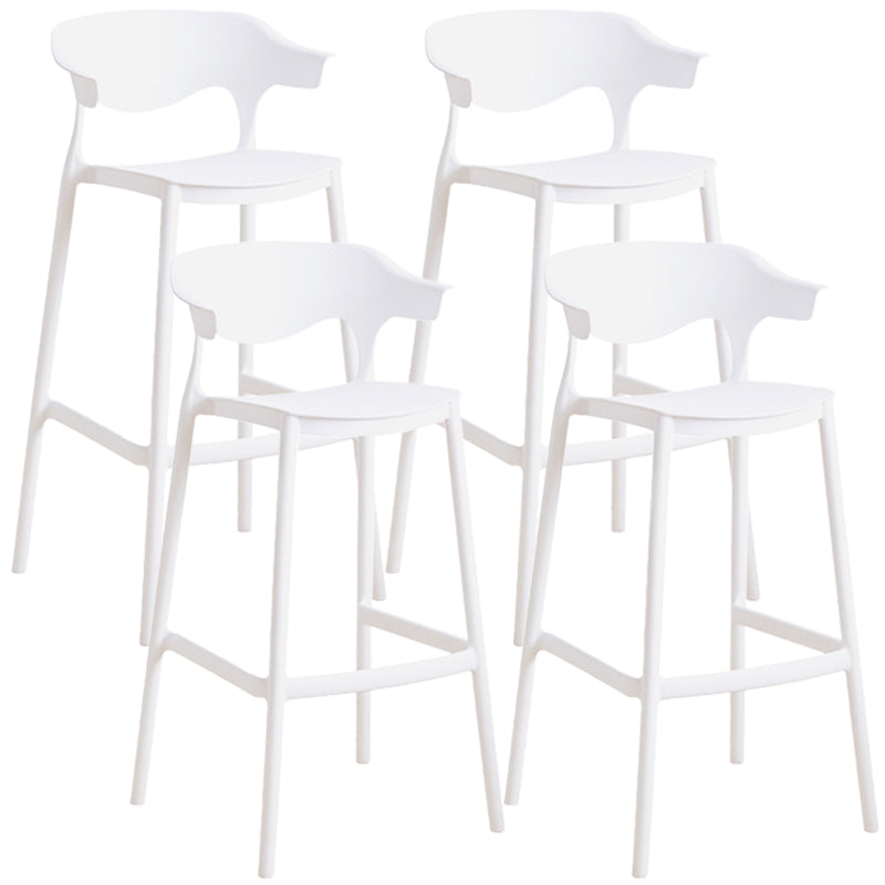 Taburete de mostrador de asiento cuadrado de estilo escandinavo PP PP para barra de cocina para bar