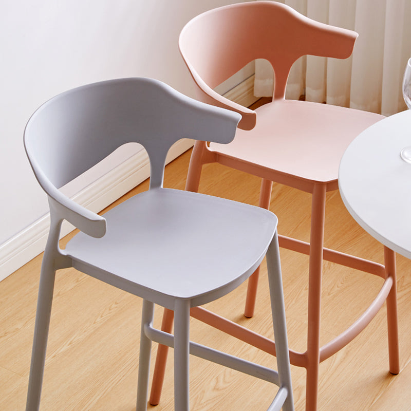 Taburete de mostrador de asiento cuadrado de estilo escandinavo PP PP para barra de cocina para bar