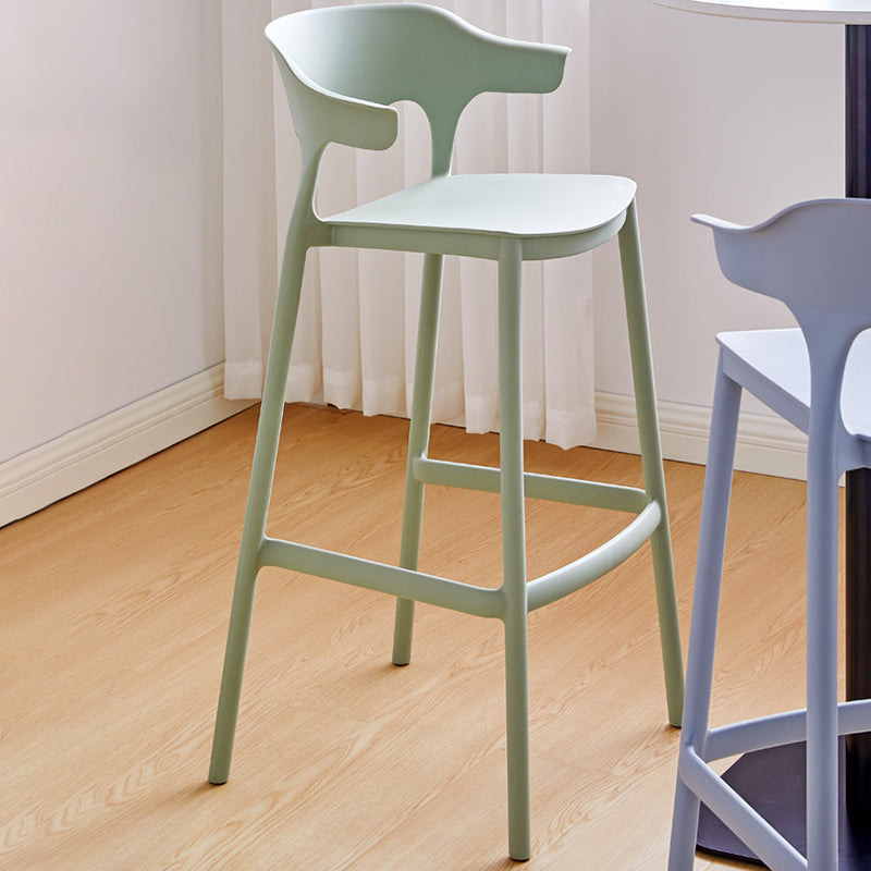 Taburete de mostrador de asiento cuadrado de estilo escandinavo PP PP para barra de cocina para bar