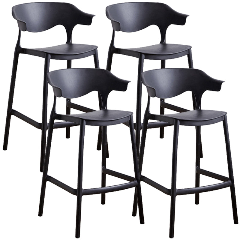Taburete de mostrador de asiento cuadrado de estilo escandinavo PP PP para barra de cocina para bar