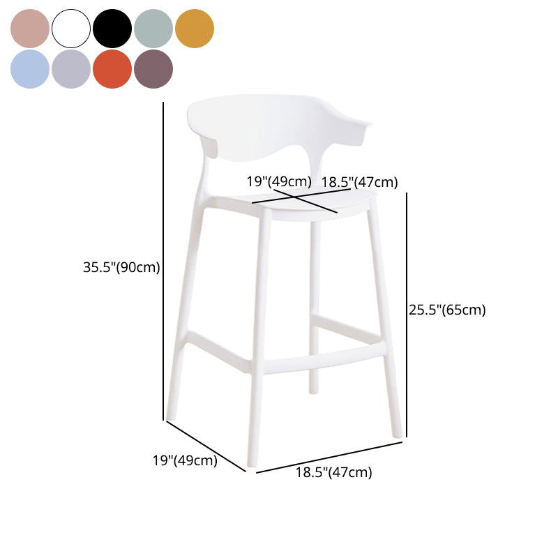 Taburete de mostrador de asiento cuadrado de estilo escandinavo PP PP para barra de cocina para bar