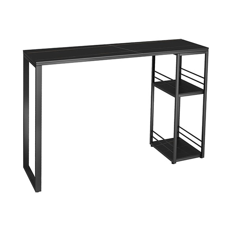 Stone Top Industrial Style Counter Table 42-inch Height Table for Balcony