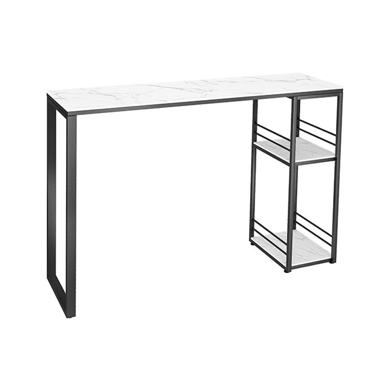 Stone Top Industrial Style Counter Table 42-inch Height Table for Balcony