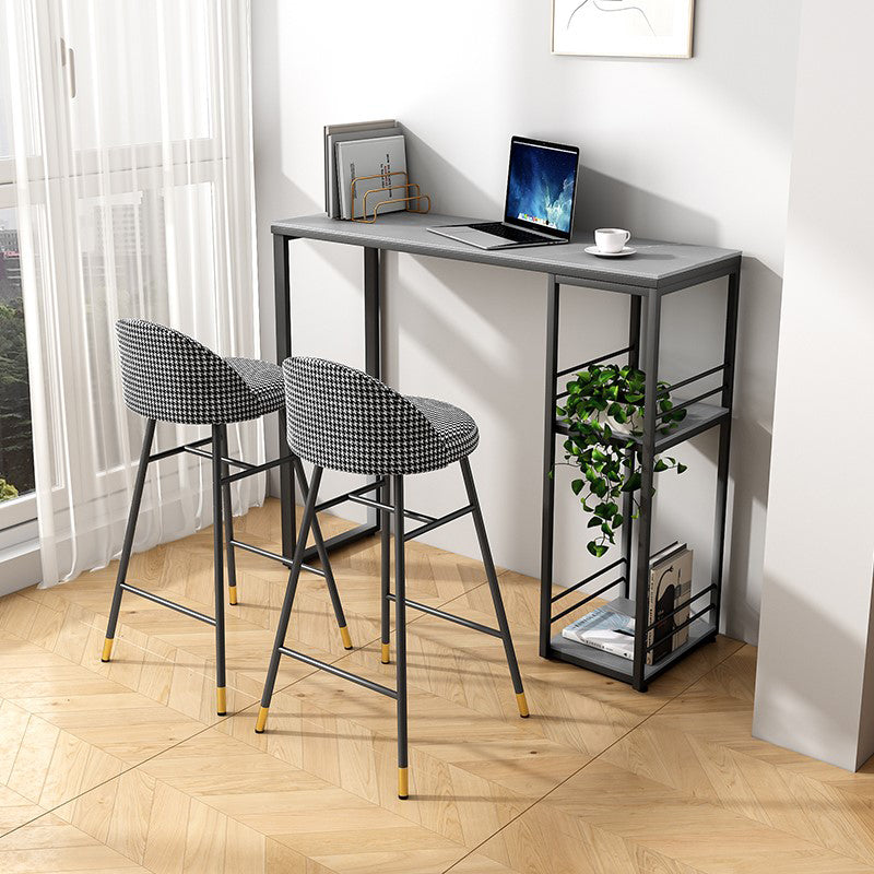 Stone Top Industrial Style Counter Table 42-inch Height Table for Balcony