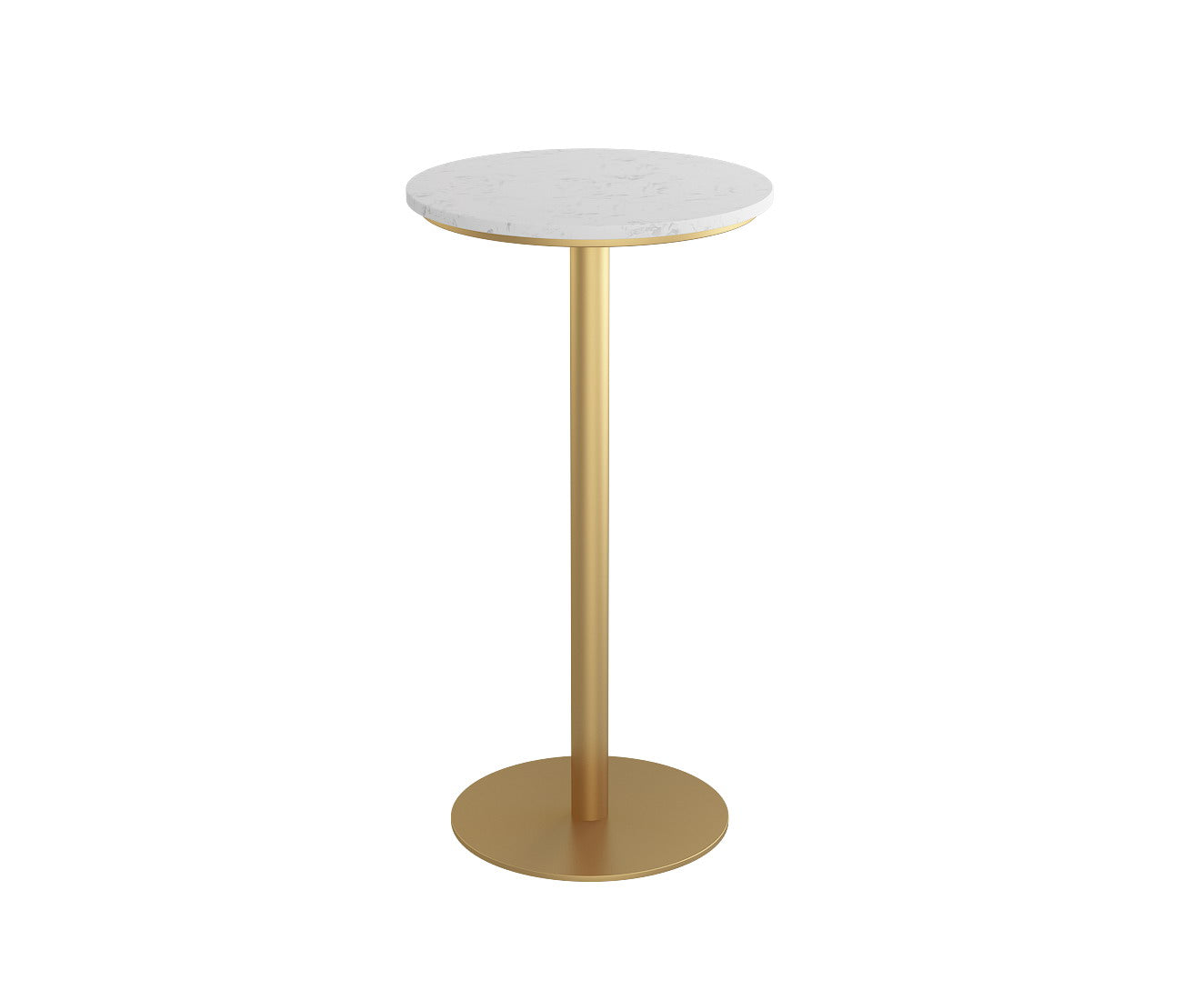 42-inch Height Cocktail Bar Table Glam Style Stone Top Bar Table for Living Room