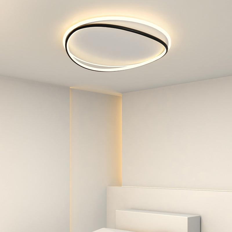 Plafonnier linéaire LED en acrylique, montage encastré en fer forgé de Style concis moderne