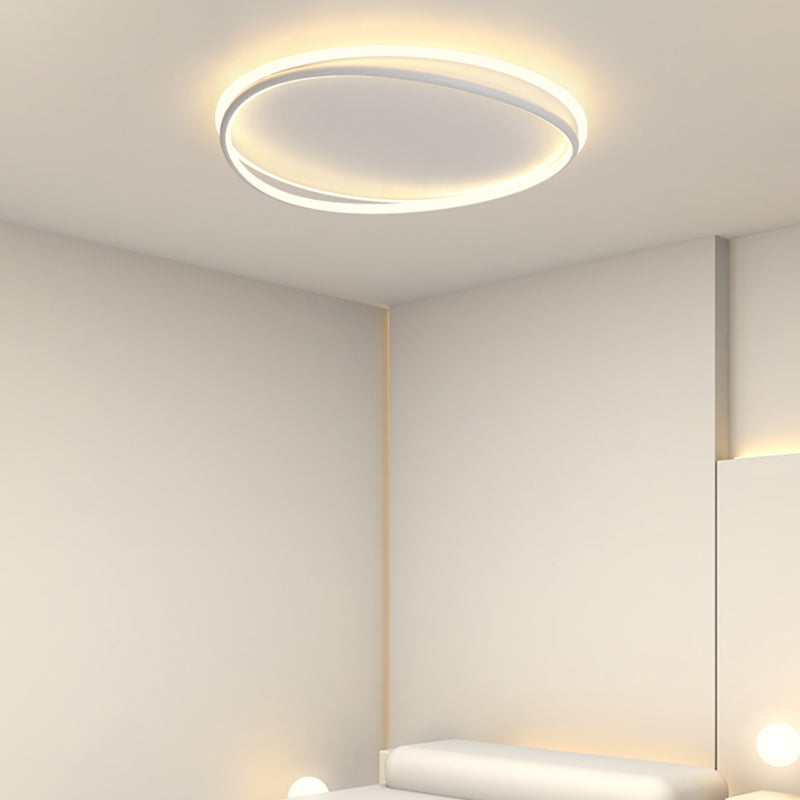 Acrylic LED Linear Ceiling Light in Modern Concise Style Wrought Iron Flush Mount