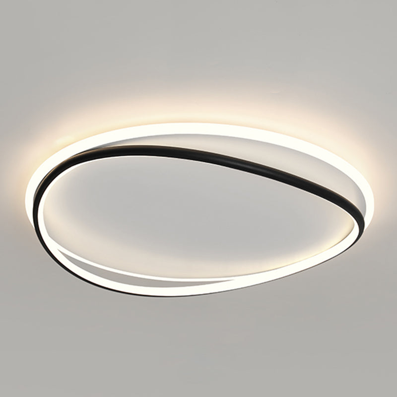 Acrylic LED Linear Ceiling Light in Modern Concise Style Wrought Iron Flush Mount