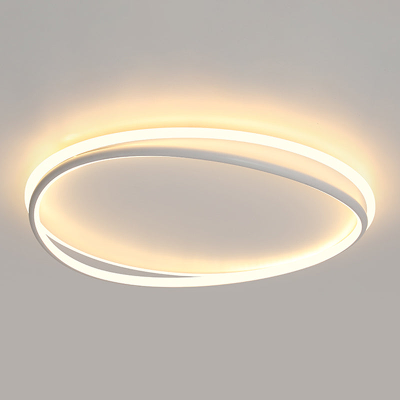 Acrylic LED Linear Ceiling Light in Modern Concise Style Wrought Iron Flush Mount