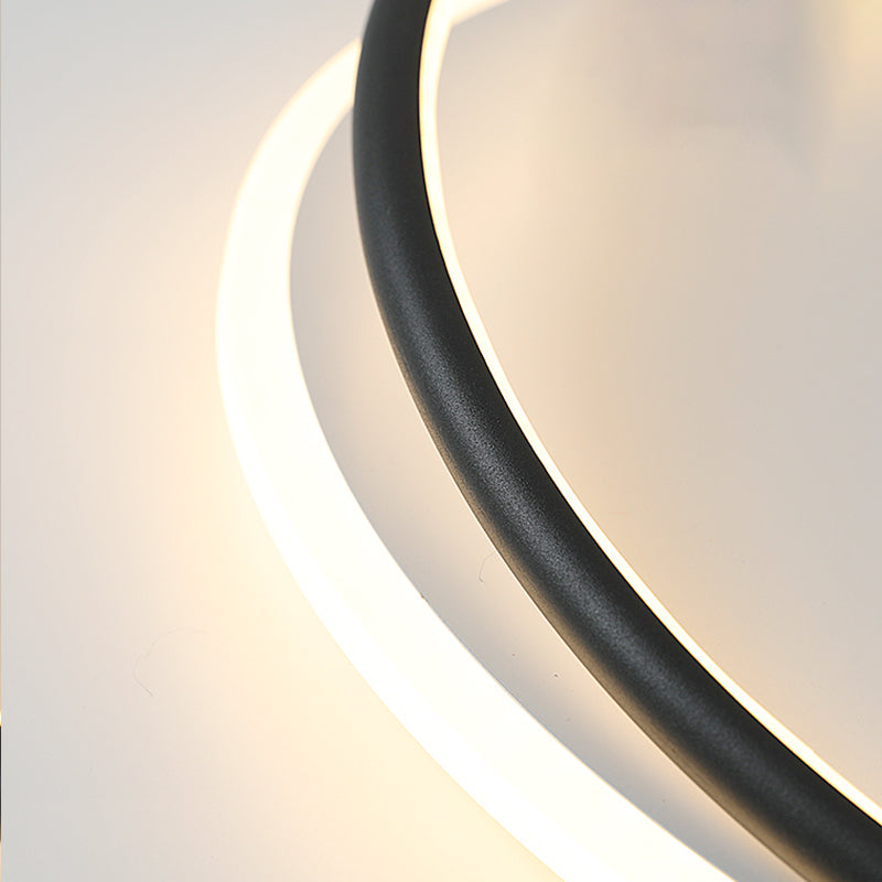 Acrylic LED Linear Ceiling Light in Modern Concise Style Wrought Iron Flush Mount