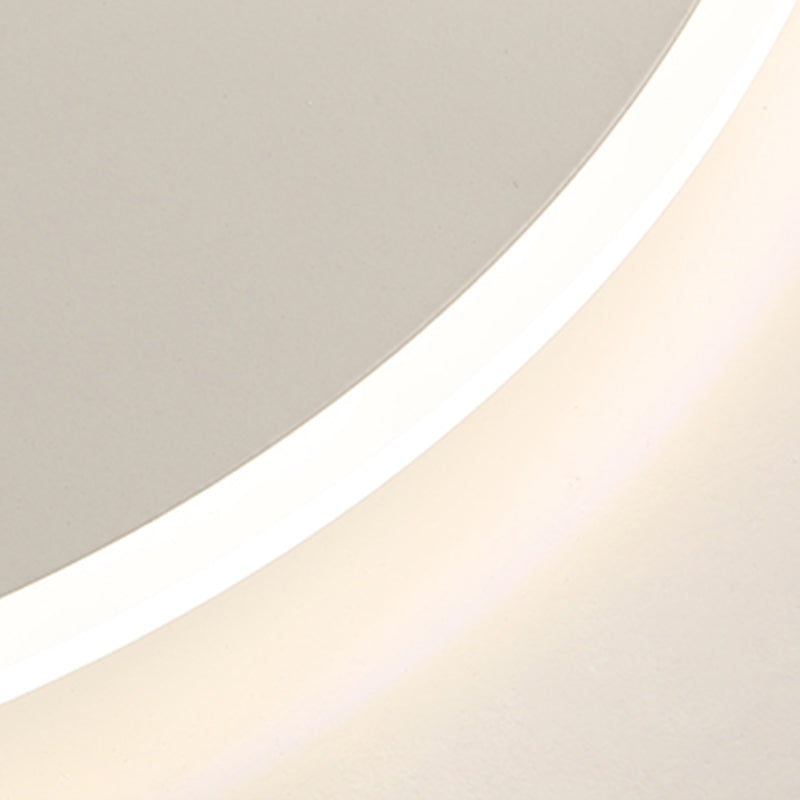 Plafoniera moderna artistica a LED in ferro laccato circolare con montaggio ad incasso con paralume in acrilico