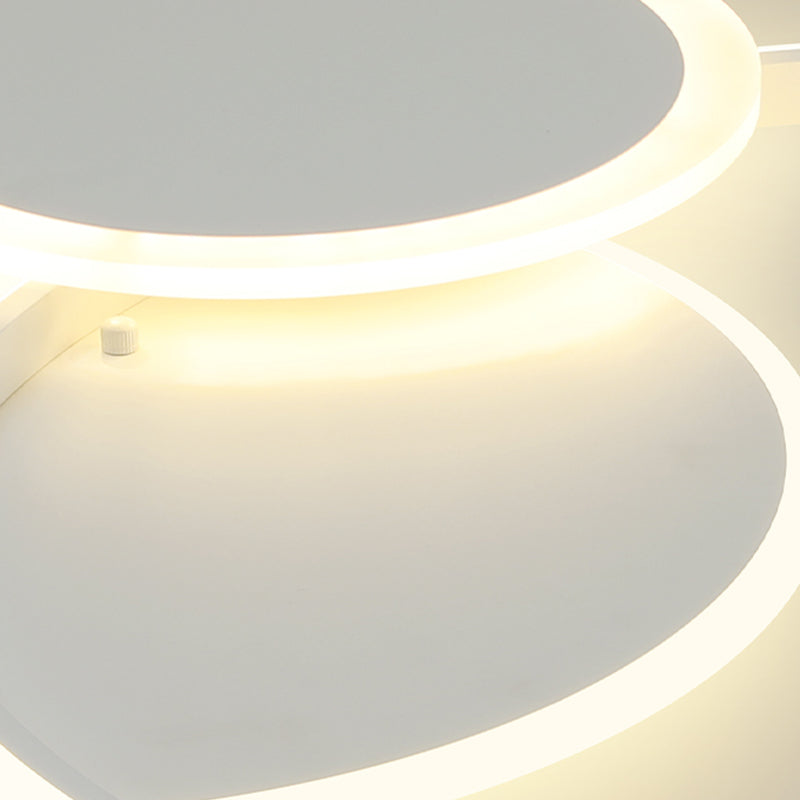 Apparecchio da soffitto circolare in ferro battuto con montaggio a incasso e moderno, semplice, con paralume in acrilico