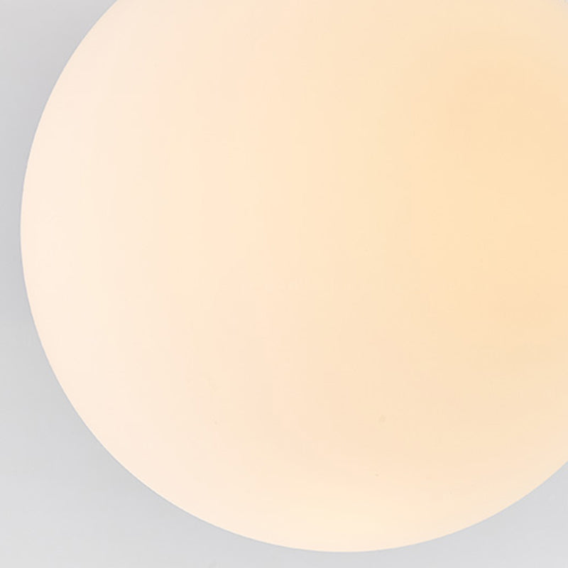 Modern Nordic Macaron Flush Mount Marble Globe Ceiling Light with Frosted Glass Shade