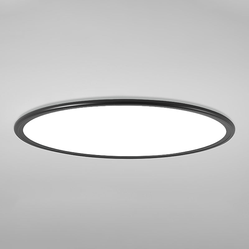 Modern Simplicity LED Ceiling Light Lacquered Aluminium Circular Flush Mount with Acrylic Shade